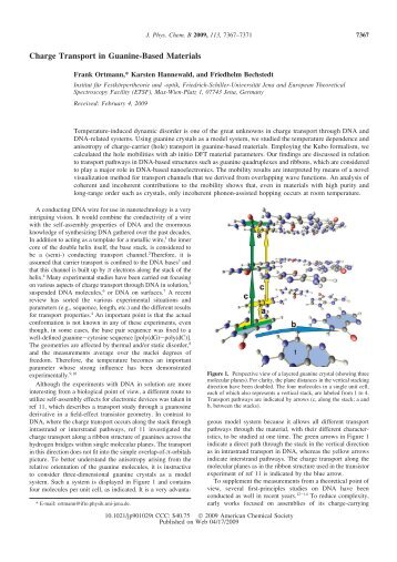 Charge Transport in Guanine-Based Materials - Institut fÃ¼r ...