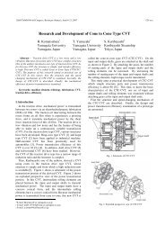Research and Development of Cone to Cone Type CVT - IFToMM