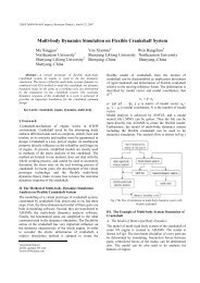 Multi-body Dynamics Simulation on Flexible Crankshaft ... - IFToMM