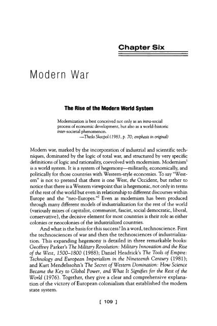 6. Modern War - Chris Hables Gray