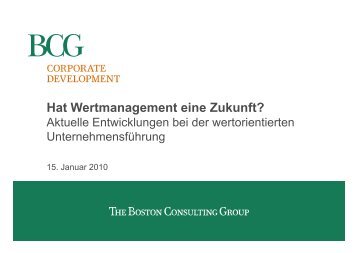 Hat Wertmanagement eine Zukunft?