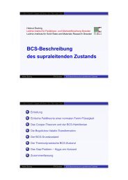 BCS-Beschreibung des supraleitenden Zustands