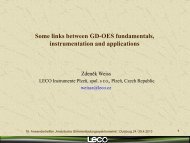 GD-OES: Examples of links between fundamentals, instrumentation ...