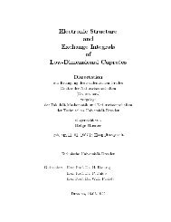 Electronic Structure and Exchange Integrals of Low-Dimensional ...