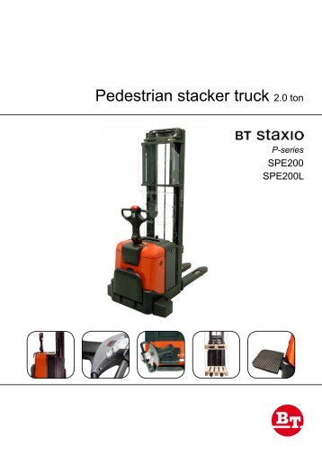 Pedestrian stacker truck 2.0 ton - Bt-forklifts.com