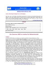 Newsletter 2 - Institut für Weltwirtschaft