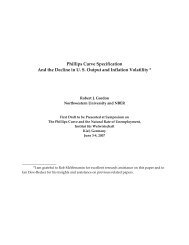 Phillips Curve Specification And the Decline in U. S. Output and ...