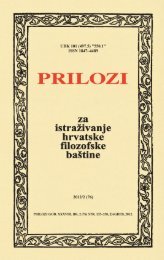 Prilozi za istraživanje hrvatske filozofske baštine ... - Institut za filozofiju