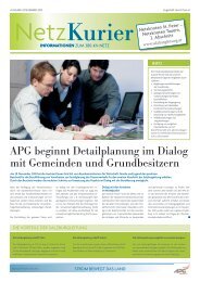 APG beginnt Detailplanung im Dialog mit Gemeinden und ...