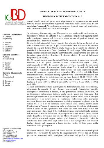 NEWSLETTER CLINICO-DIAGNOSTICO 5.13 ISTOLOGIA ... - IG-IBD