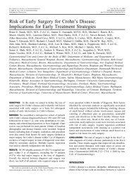 Risk of Early Surgery for Crohn's Disease: Implications for ... - IG-IBD