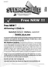 Free NRW ! - IG Klettern Frankenjura & Fichtelgebirge e.V.