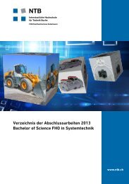 Verzeichnis der Abschlussarbeiten 2013 Bachelor of Science FHO ...