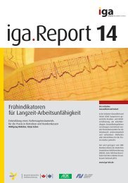 iga-Report 14 - Initiative Gesundheit & Arbeit