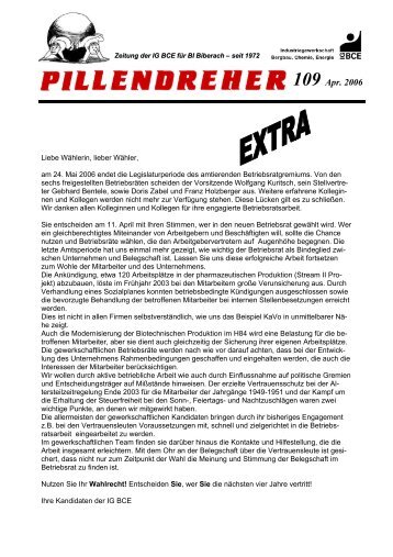 Pillendreher Ausgabe 109 April 2006 - IGBCE-Biberach