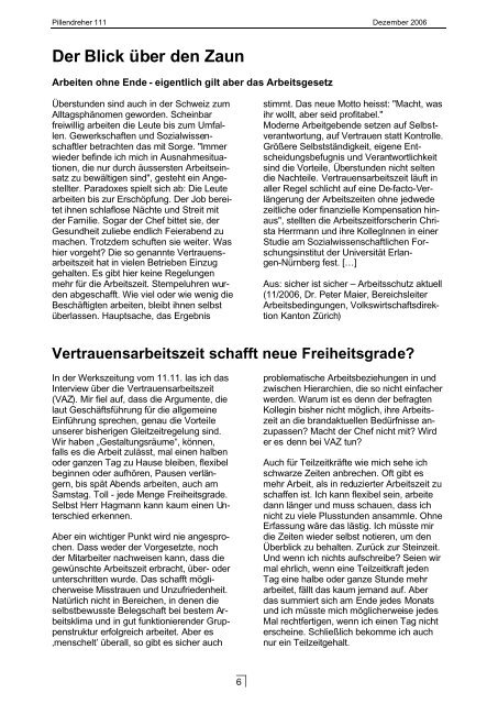 Pillendreher Ausgabe 111 Dez 2006 - IGBCE-Biberach