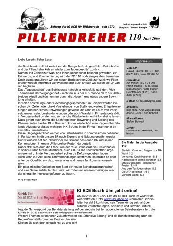 Pillendreher Ausgabe 110 Juni 2006 - IGBCE-Biberach