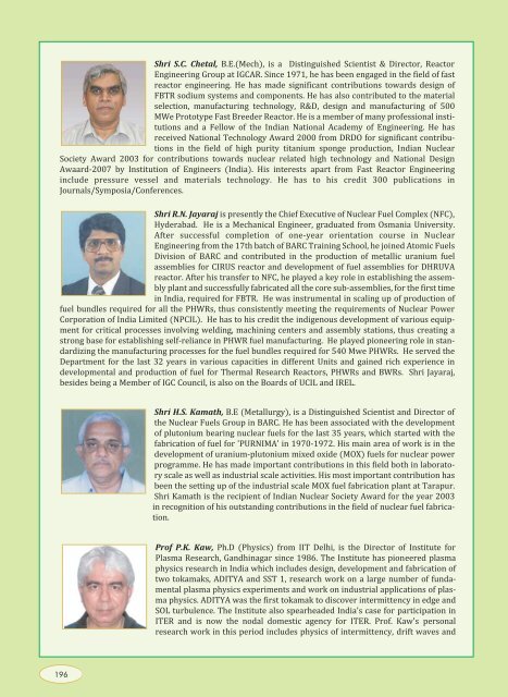 IGCAR : Annual Report - Indira Gandhi Centre for Atomic Research