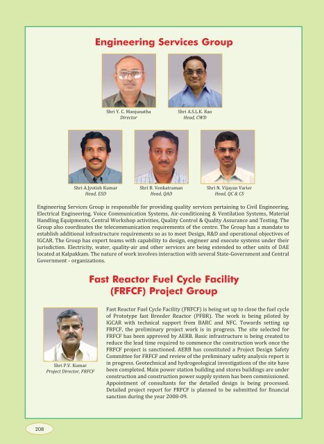 IGCAR : Annual Report - Indira Gandhi Centre for Atomic Research