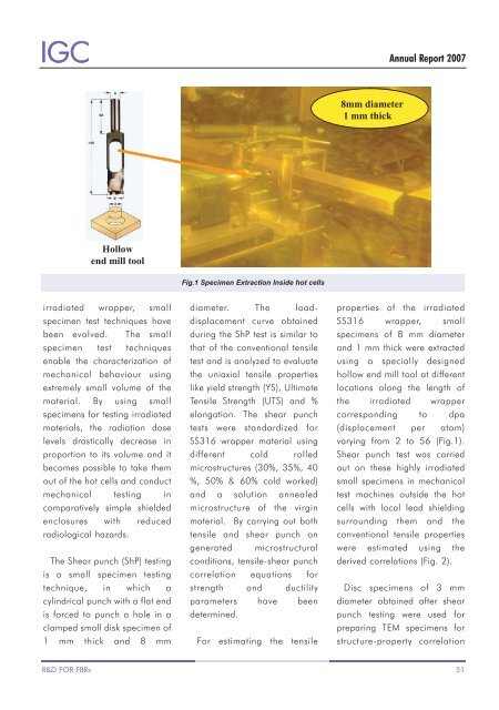 IGCAR : Annual Report - Indira Gandhi Centre for Atomic Research