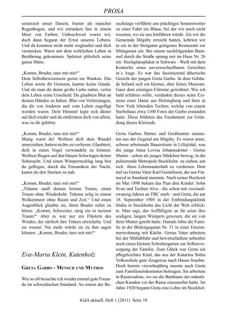 Heft 1 (2011) - Interessengemeinschaft deutschsprachiger Autoren eV