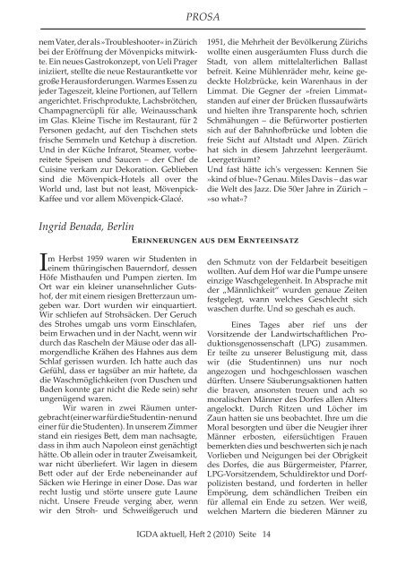 Heft 2 (2010) - Interessengemeinschaft deutschsprachiger Autoren eV