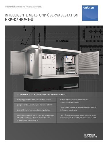 IntellIgente netz- Und ÃœbergabestatIon HKP-E / HKP-E-Ãœ - graeper.de