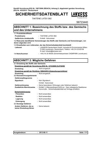 ABSCHNITT 11 - LANXESS