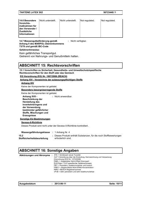 ABSCHNITT 11 - LANXESS