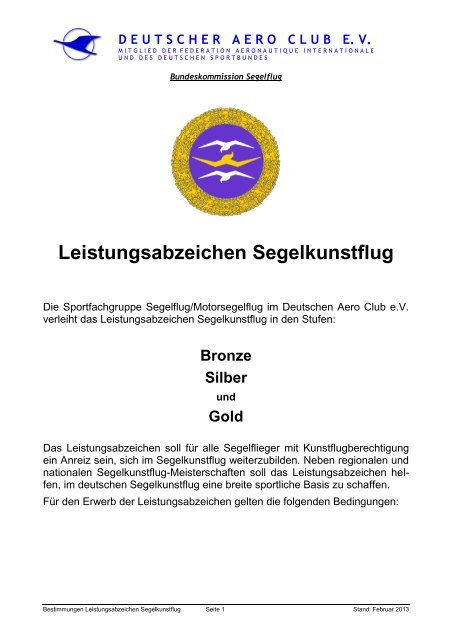 Leistungsabzeichen Segelkunstflug - DAeC Deutscher Aeroclub