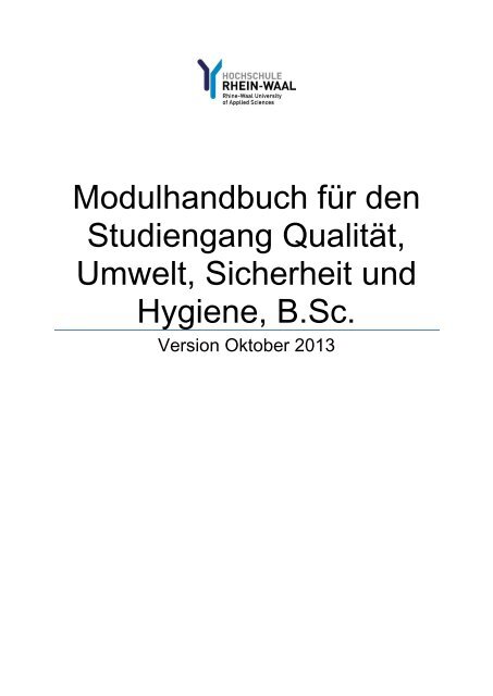 Modulhandbuch - Hochschule Rhein-Waal