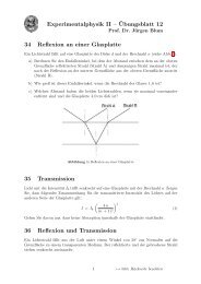 Experimentalphysik II â Â¨Ubungsblatt 12 34 Reflexion an einer ...