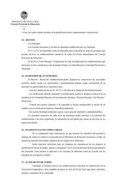 ESTABLECIMIENTOS DE EDUCACIÓN INICIAL - Consejo ...