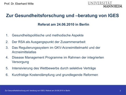 Prof. Dr. Eberhardt Wille