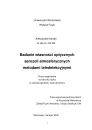 Badanie wÅasnoÅci optycznych aerosoli ... - Instytut Geofizyki