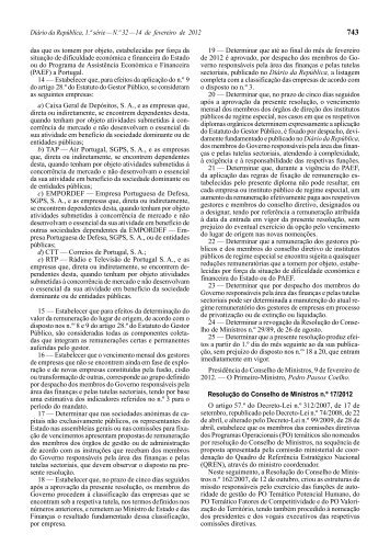 ResoluÃ§Ã£o do Conselho de Ministros n.Âº 17/2012 - Instituto de ...