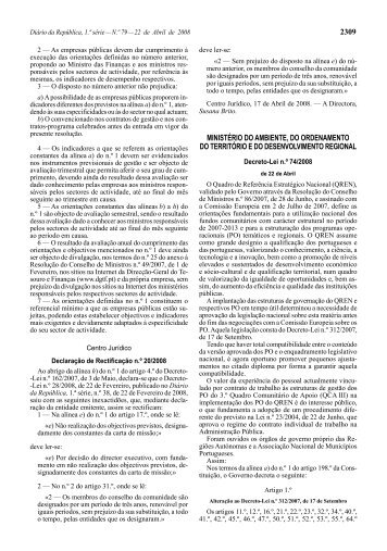 Decreto-Lei n.Âº 74/2008 - POPH - QREN