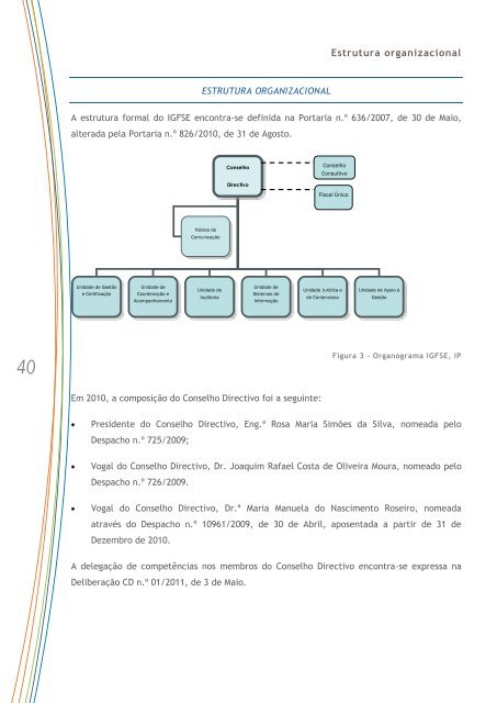 RelatÃ³rio de Actividades 2010 - Instituto de GestÃ£o do Fundo Social ...