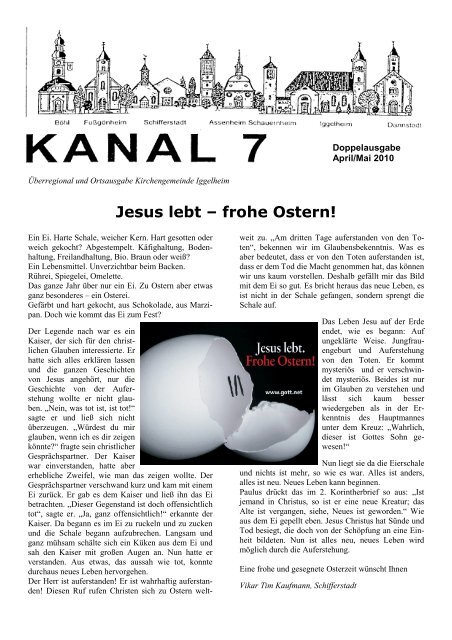 Jesus lebt â frohe Ostern! - Protestantische Kirche Iggelheim