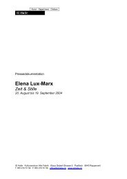 Elena Lux-Marx Zeit & Stille - IG Halle