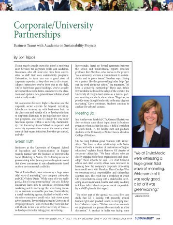 Corporate/University Partnerships - Mary Ann Liebert, Inc.
