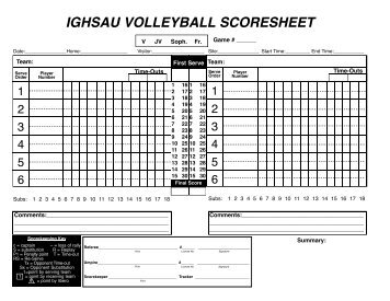 Download Volleyball Scoresheet