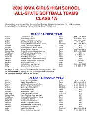 2002 class 1a all-state teams - Iowa Girls High School Athletic Union