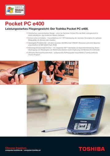 Leistungsstarkes Fliegengewicht: Der Toshiba Pocket PC e400.