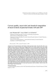 Carcass quality, meat traits and chemical composition of meat in ...