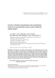 Genetic evaluation of production and reproduction traits in two ...