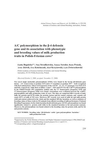 A/C polymorphism in the Î²-4 defensin gene and its association with ...