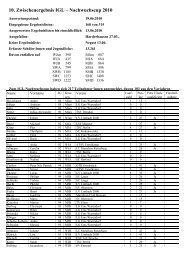 10. Zwischenergebnis IGL â Nachwuchscup 2010 - IGL-ev.de
