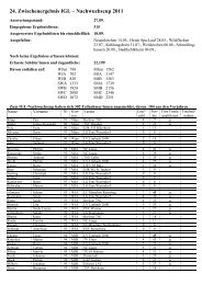 24. Zwischenergebnis IGL â Nachwuchscup 2011 - IGL-ev.de