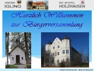 Bürgerversammlung 2012 · Igling und Holzhausen